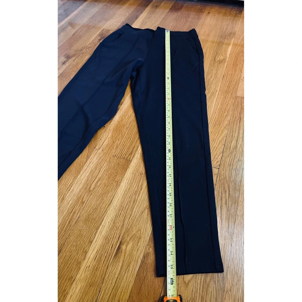 Athleta Venice Pintuck Pant Black Tapered Leg Zip Pockets XXS RN 54023